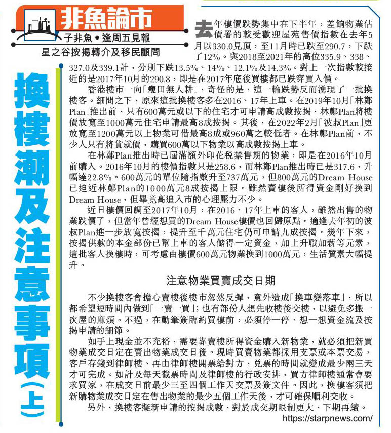 換樓潮及注意事項